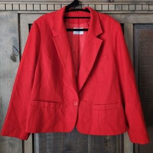 Pendleton Blazer Jacket Red Virgin Wool Womens Sz XL 40in